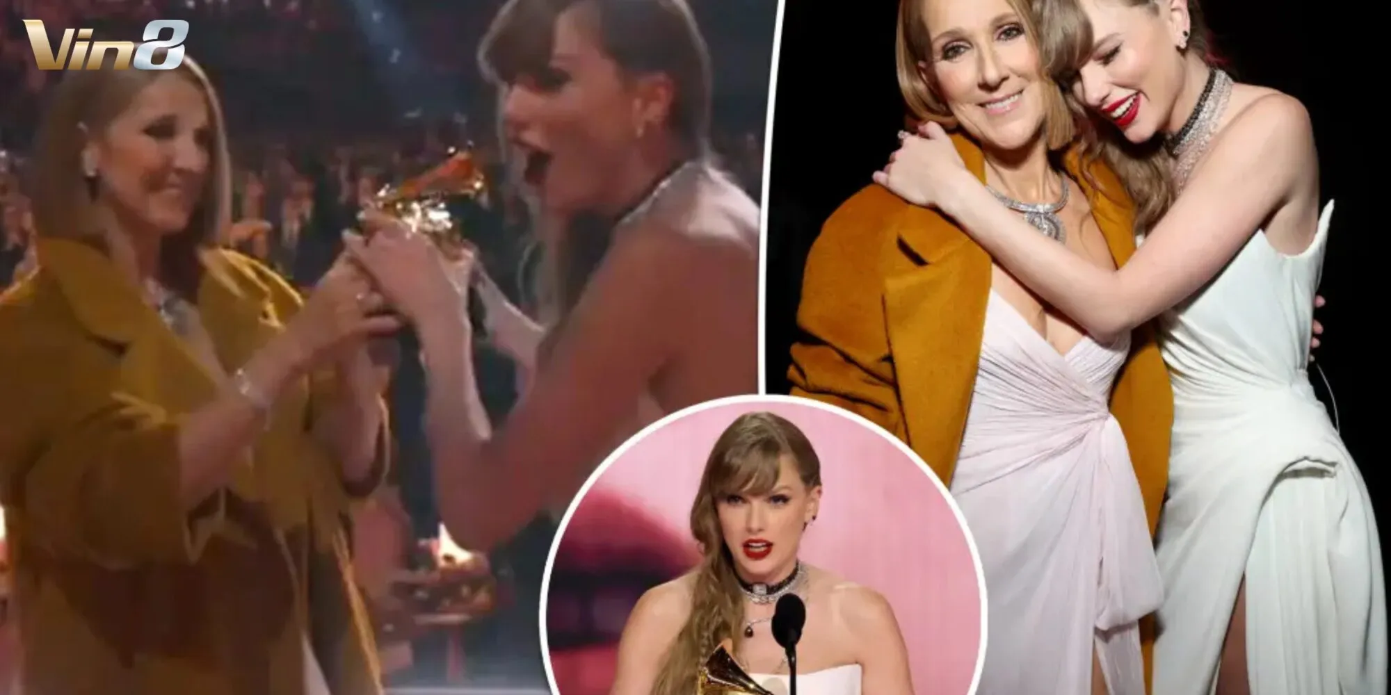 Celine Dion trao giải Album của năm cho Taylor Swift tại Grammy 2024 Celine Dion trao giải Album của năm cho Taylor Swift tại Grammy 2024